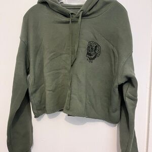 HEAVYSLIME Green Cropped Hoodie